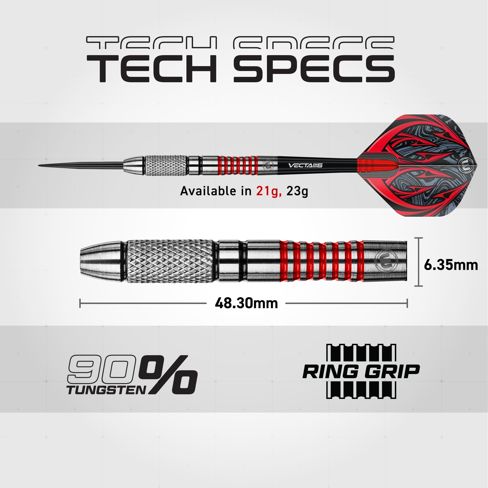 WINMAU Darts Navigator Series 23G - 90% Tungsten Professional